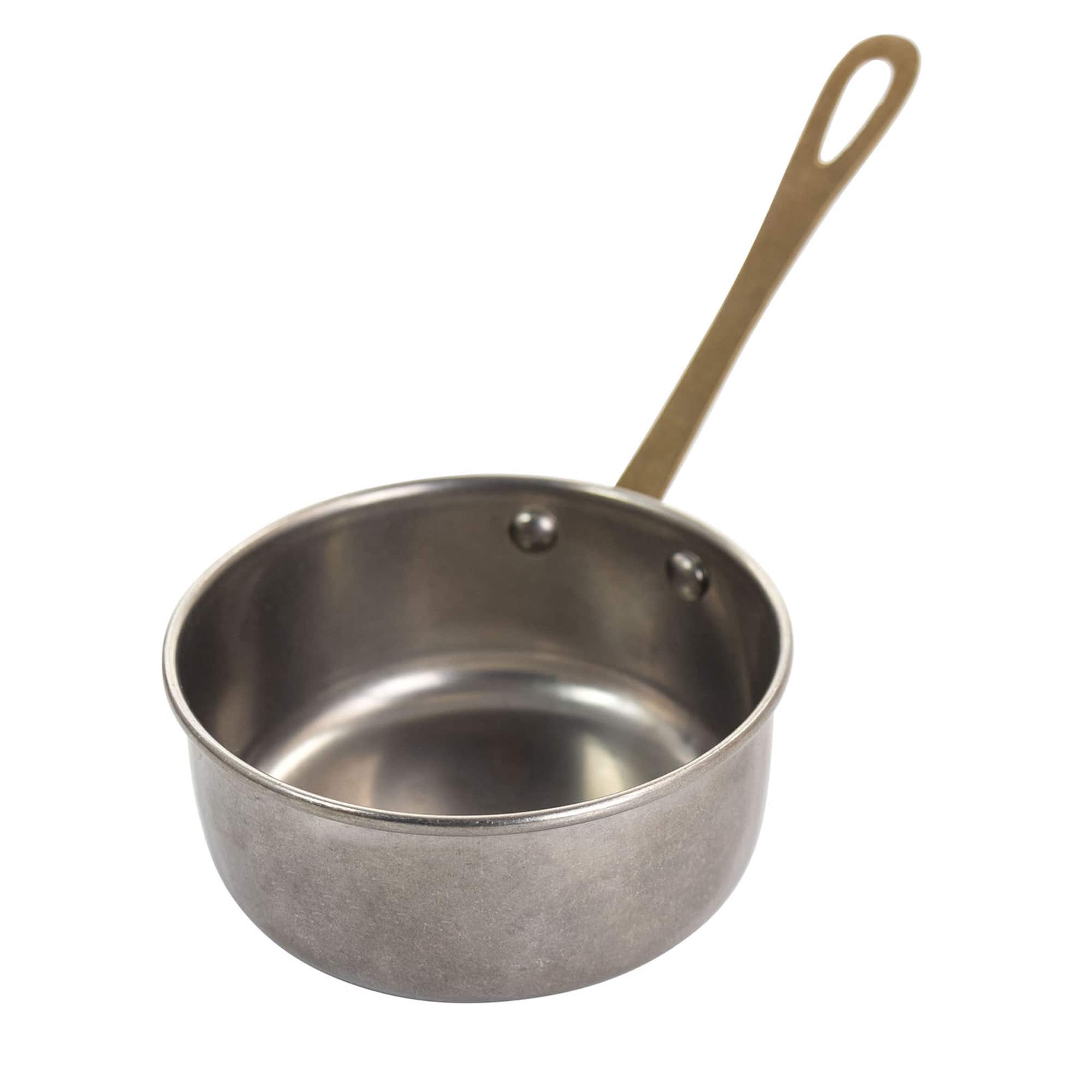 Gibson Home® Normandie 3.9'' Silver and Gold Stainless Steel Mini Saucepan